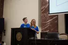 Występ prelegentek Studenckiego Koła Naukowego GISoteka