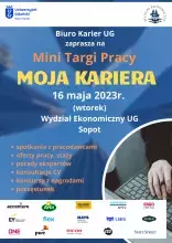 plakat z informacją o targach pracy