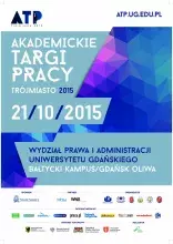 plakat, informacja o Akademickich Targach Pracy