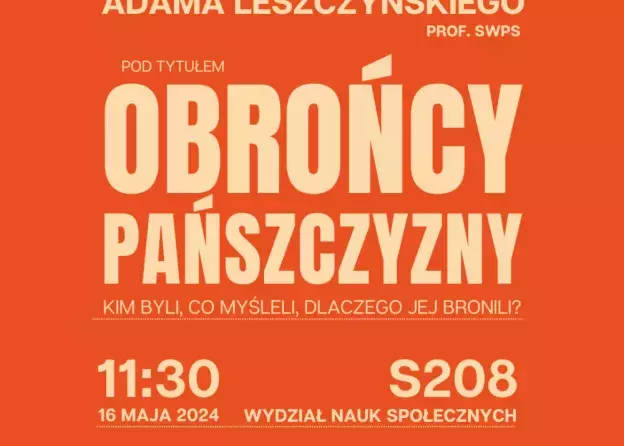 Kolejny wykład w ramach serii "Wokół krytyki społecznej"