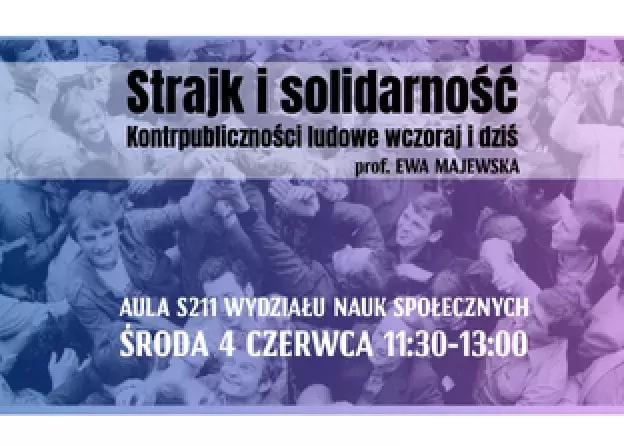 Wykład otwarty: „Strajk i solidarność. Kontrpubliczności ludowe wczoraj i dziś” – prof. Ewa Majewska